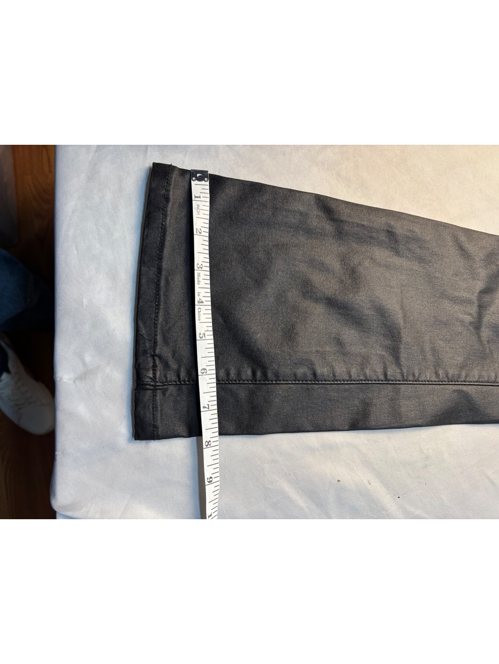 PrettyLittleThing Black Faux Leather Flared Pants Size 4 - Picture 4 of 11